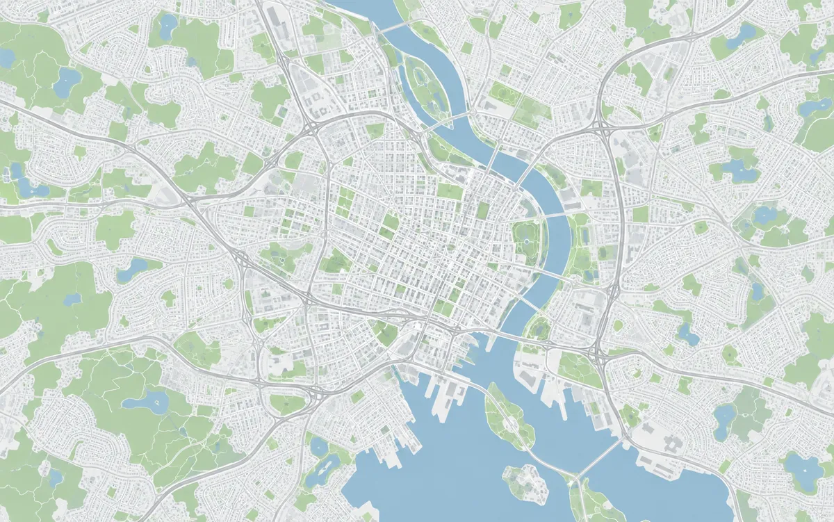 Map of Dallas and the nearby cities served by Northridge Landscaping